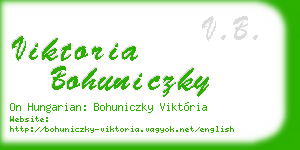 viktoria bohuniczky business card