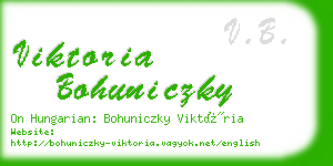 viktoria bohuniczky business card